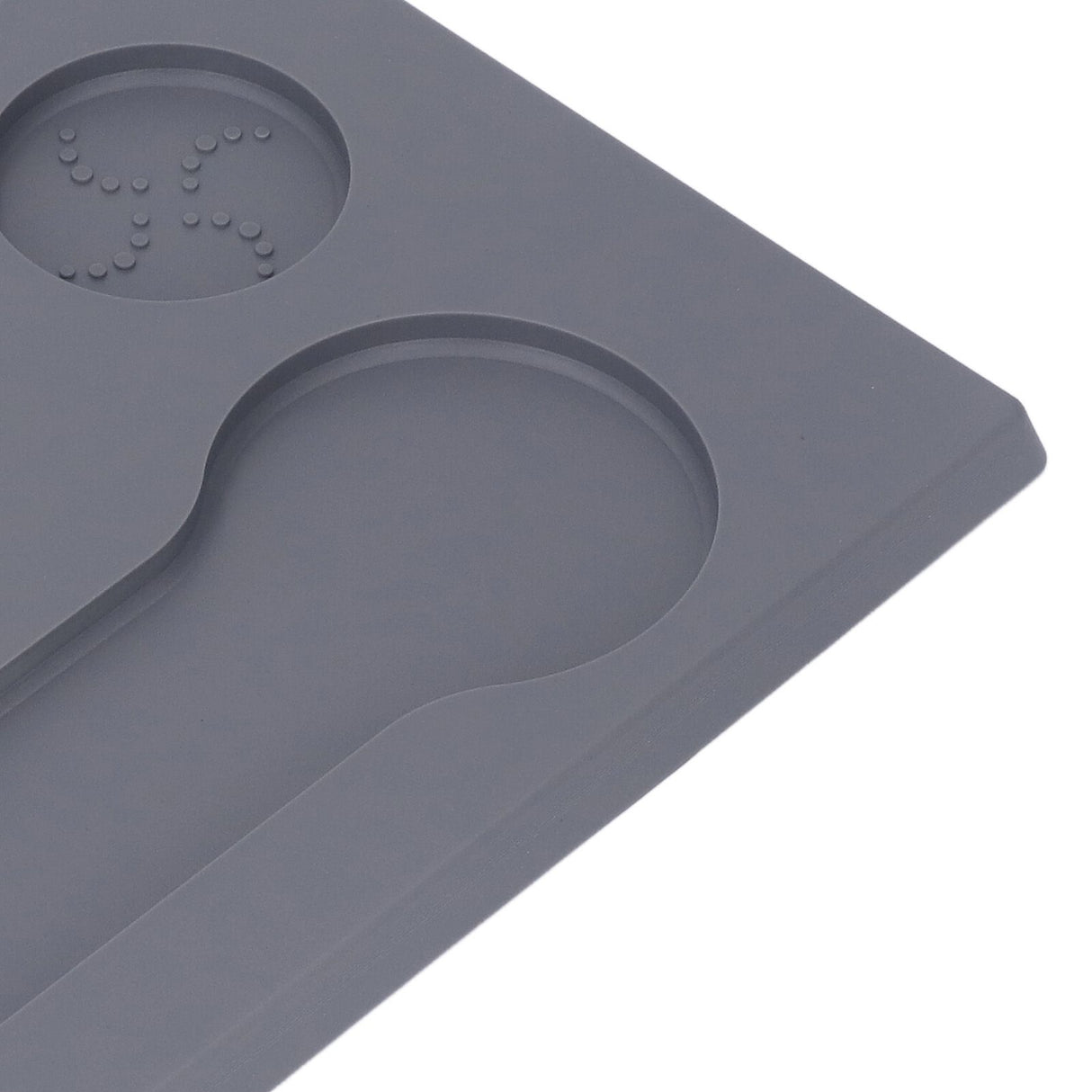Coffee Tampers Mat Portable PVC Polished Back Antiskid Coffee Tamping Pad for Bar Cafe Home Grey