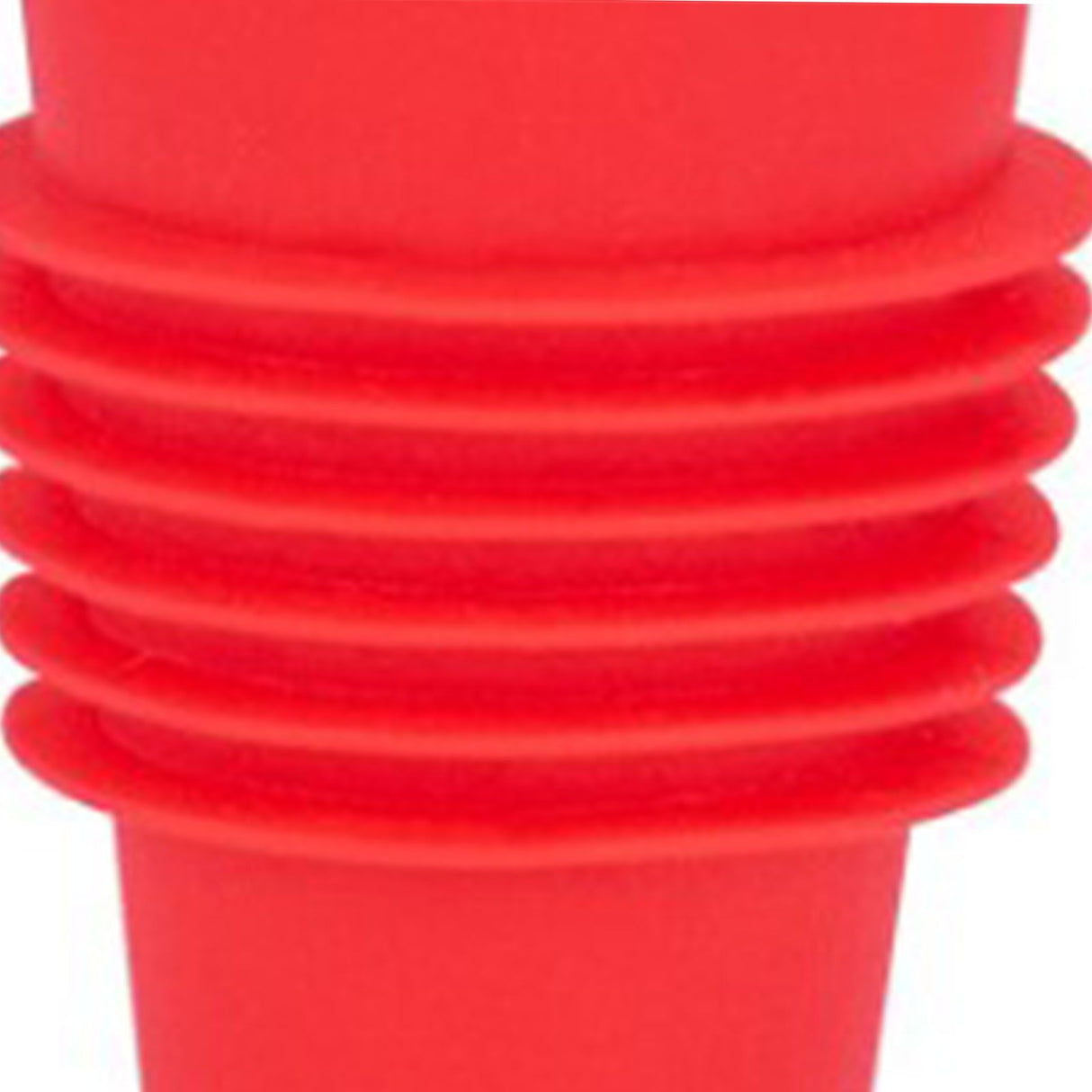 Wine Bottle Stopper Food Grade Silicone Stainless Steel 6.1x2.35cm Decorative Practical Reusable Wine Corks for Decoration Red