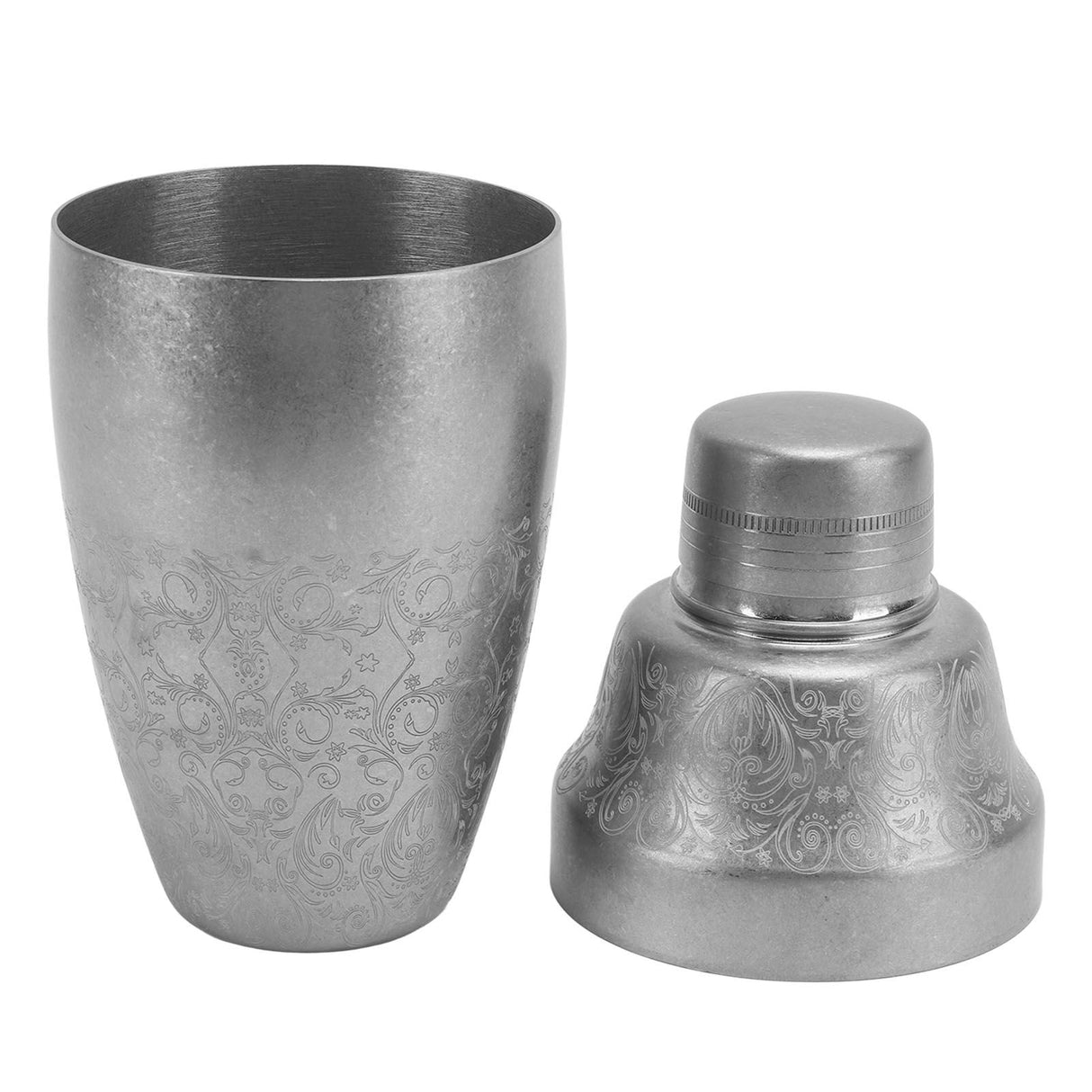 Cocktail Shaker 304 Stainless Steel Boston Shaker Mixer with Built in Strainer for Bar Home Bartending