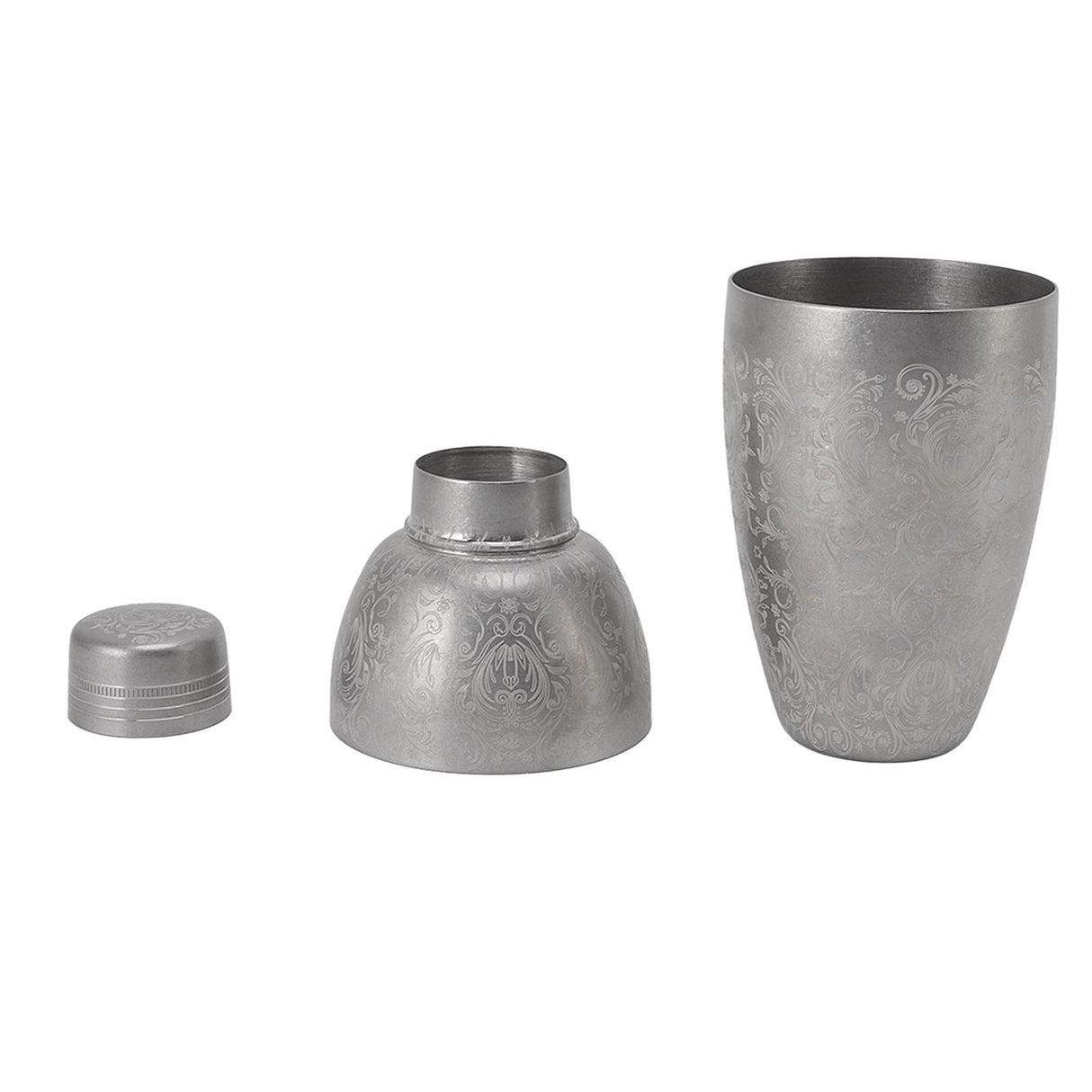 Boston Cocktail Shaker 304 Stainless Steel Bartending Mixer Shaker Bar Wine Cup for Bartender American Carved