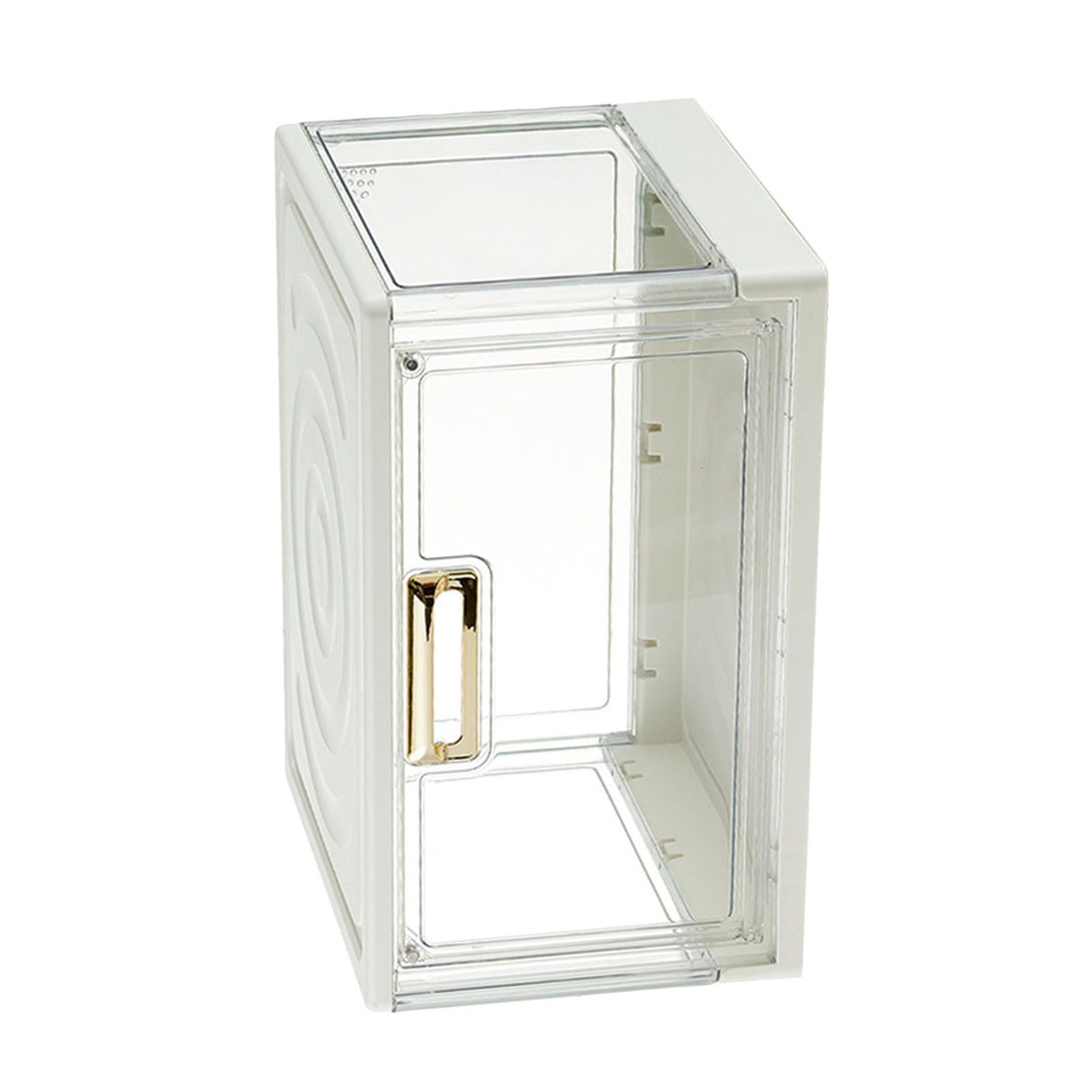 Desktop Cup Storage Box Stackable Dustproof Water Cup Storage Box Home Coffee Glass Holder with Lid White Ordinary 38x27.5x22.6cm/15.0x10.8x8.9in