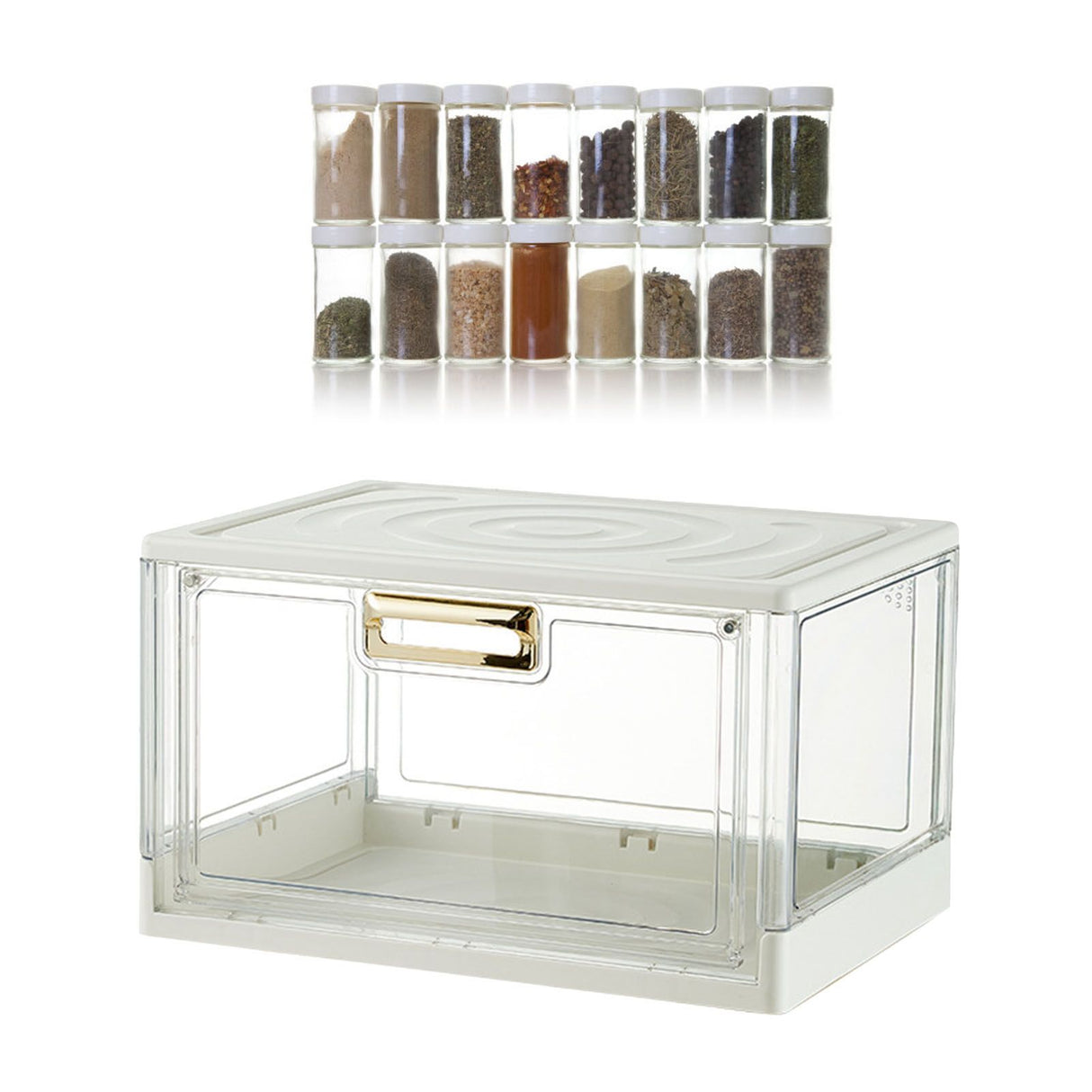 Desktop Cup Storage Box Stackable Dustproof Water Cup Storage Box Home Coffee Glass Holder with Lid White Ordinary 38x27.5x22.6cm/15.0x10.8x8.9in