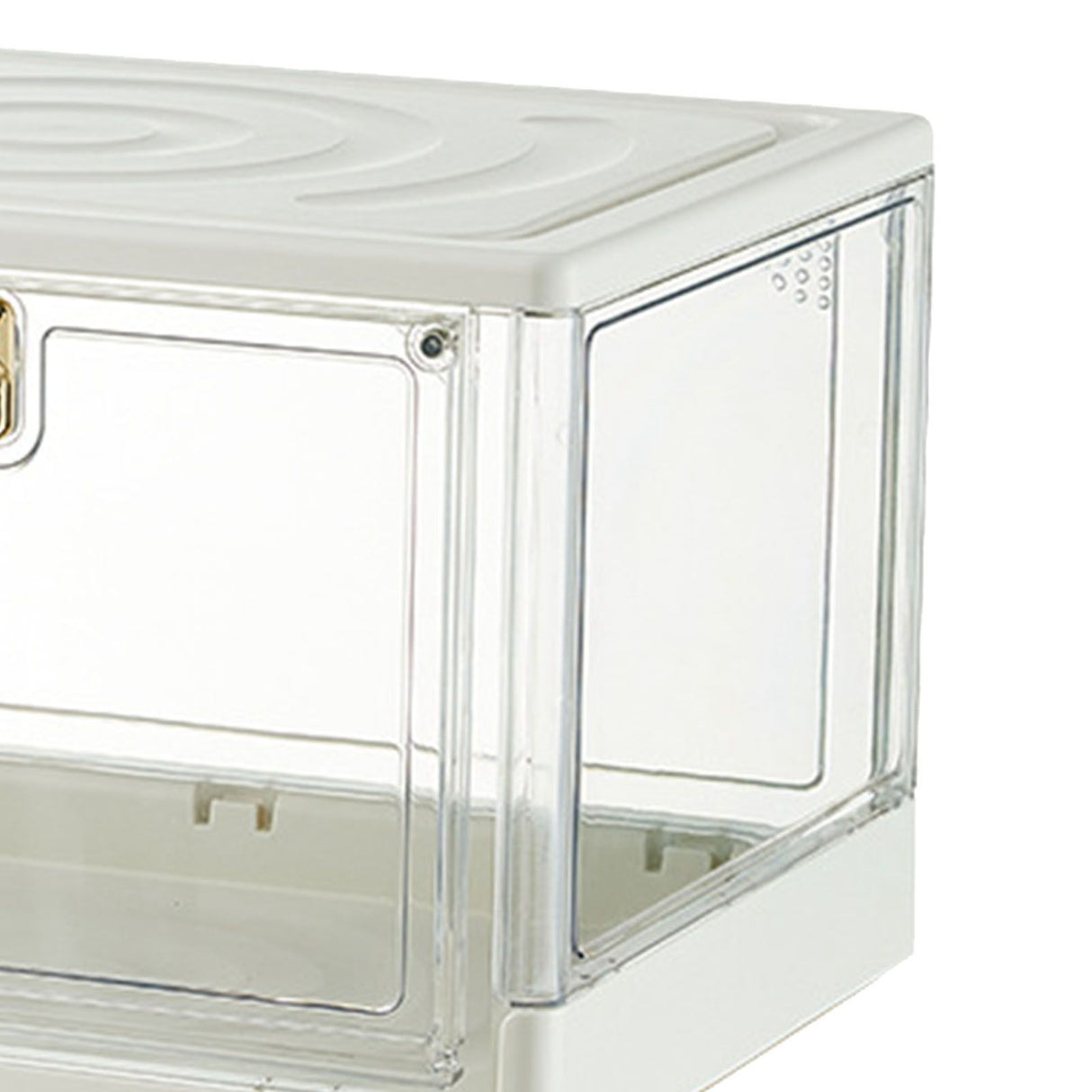 Desktop Cup Storage Box Stackable Dustproof Water Cup Storage Box Home Coffee Glass Holder with Lid White Ordinary 38x27.5x22.6cm/15.0x10.8x8.9in