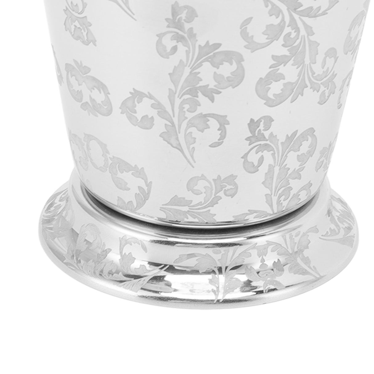 Cocktail Drinking Cup 304 Stainless Steel Silver Finish Moscow Mule Mug for Bars Home Leaf Pattern Carving