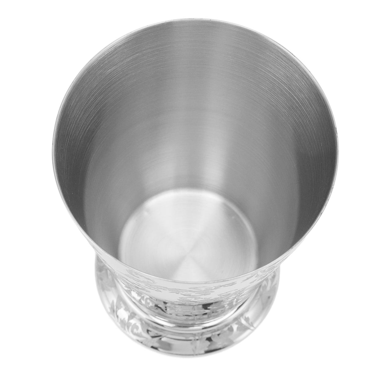 Cocktail Drinking Cup 304 Stainless Steel Silver Finish Moscow Mule Mug for Bars Home Leaf Pattern Carving