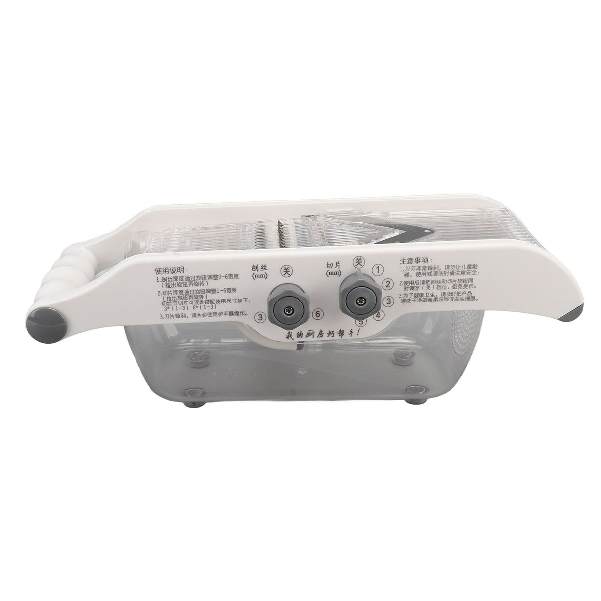 Fruit and Vegetable Slice Cutter Stainless Steel Lemon Potato Slicing Tool with Hand Guard for Home Kitchens