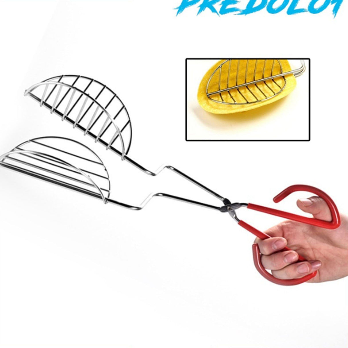 Taco Shell Tong with Long Handle Stainless Steel Taco Press For Making Homemade Taco Shells