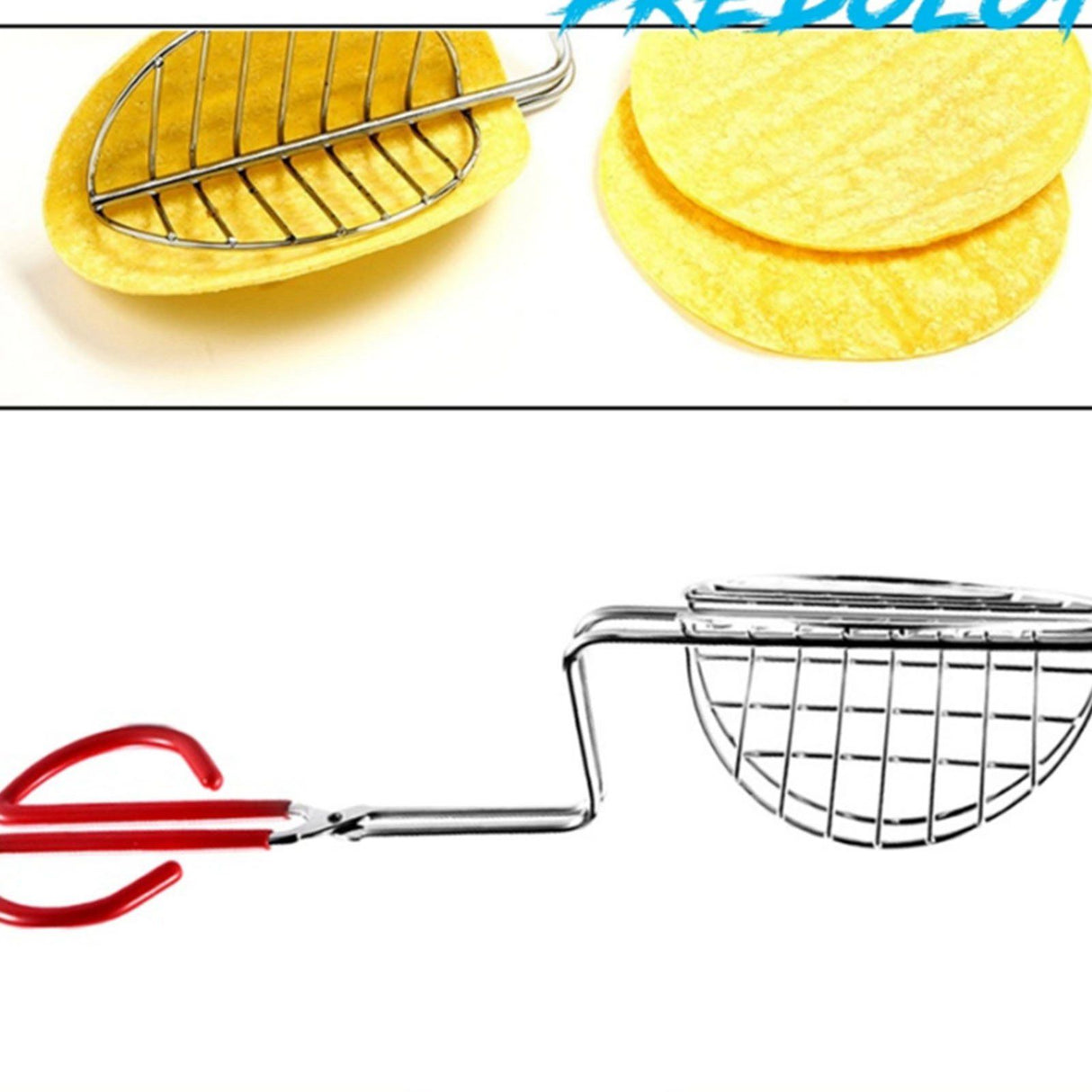 Taco Shell Tong with Long Handle Stainless Steel Taco Press For Making Homemade Taco Shells