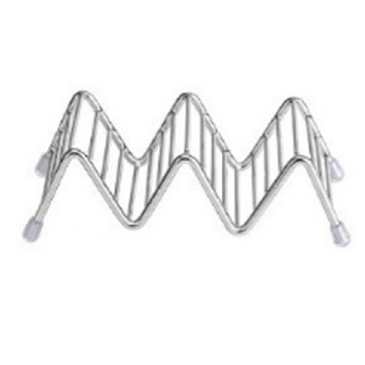 Stainless Steel V Shaped Taco Holder Corn Roll Spring Roll Taco Stand Home Pancake Food Rack 2‑3 Grids 6.3x13.5x4.5cm/2.5x5.3x1.8in