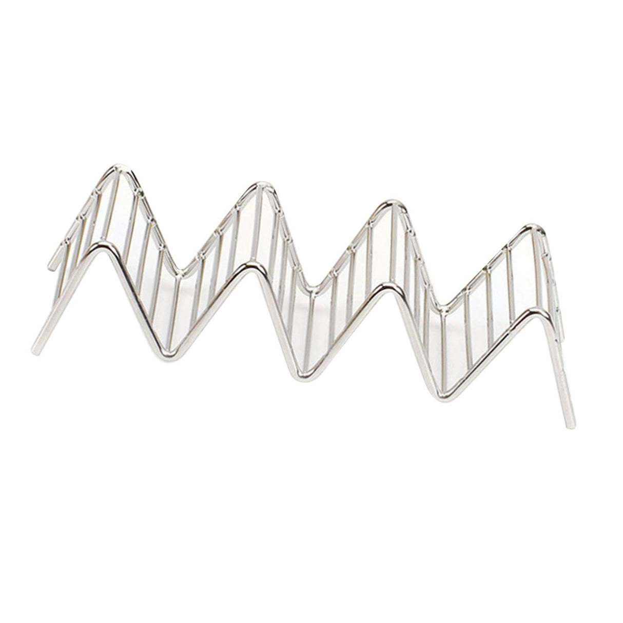 Stainless Steel V Shaped Taco Holder Corn Roll Spring Roll Taco Stand Home Pancake Food Rack 3‑4 Grids 6.3x18.5x4.5cm/2.5x7.3x1.8in