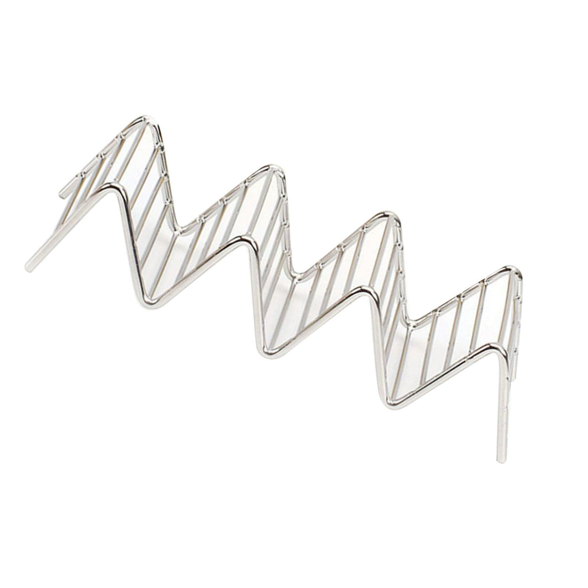 Stainless Steel V Shaped Taco Holder Corn Roll Spring Roll Taco Stand Home Pancake Food Rack 3‑4 Grids 6.3x18.5x4.5cm/2.5x7.3x1.8in