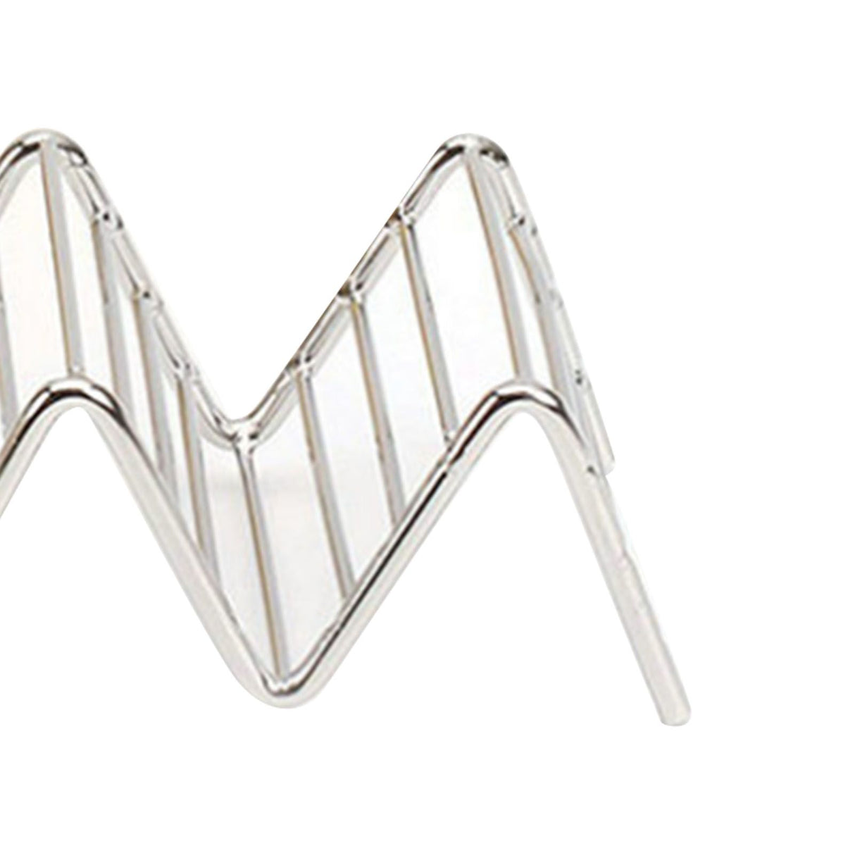 Stainless Steel V Shaped Taco Holder Corn Roll Spring Roll Taco Stand Home Pancake Food Rack 3‑4 Grids 6.3x18.5x4.5cm/2.5x7.3x1.8in