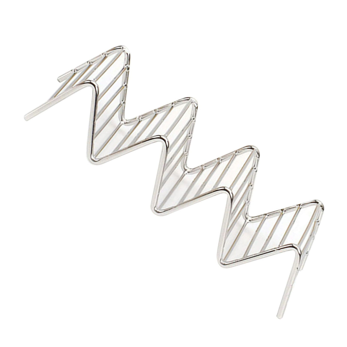 Stainless Steel V Shaped Taco Holder Corn Roll Spring Roll Taco Stand Home Pancake Food Rack 3‑4 Grids 6.3x18.5x4.5cm/2.5x7.3x1.8in