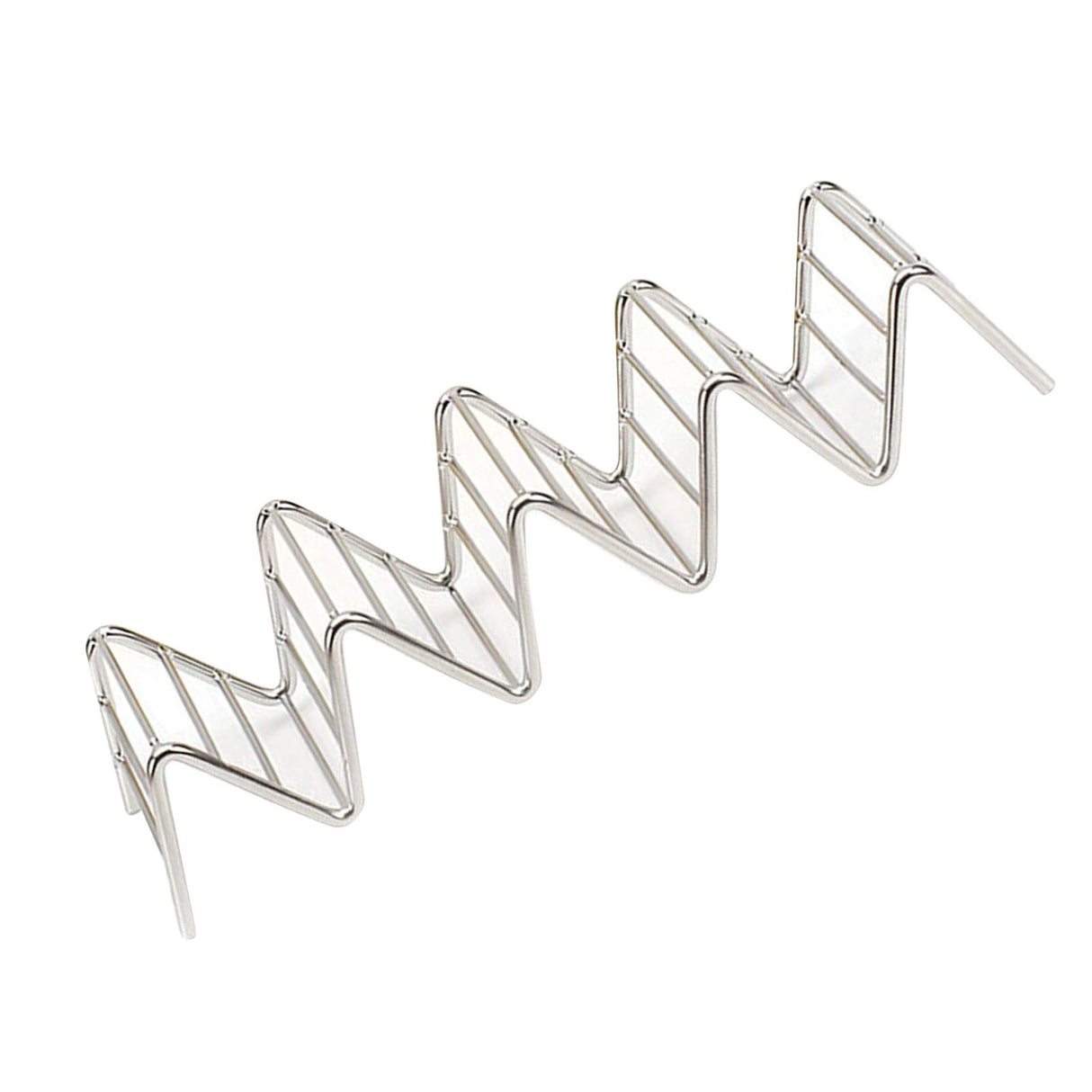Stainless Steel V Shaped Taco Holder Corn Roll Spring Roll Taco Stand Home Pancake Food Rack 4‑5 Grids 6.3x22.5x4.5cm/2.5x8.9x1.8in