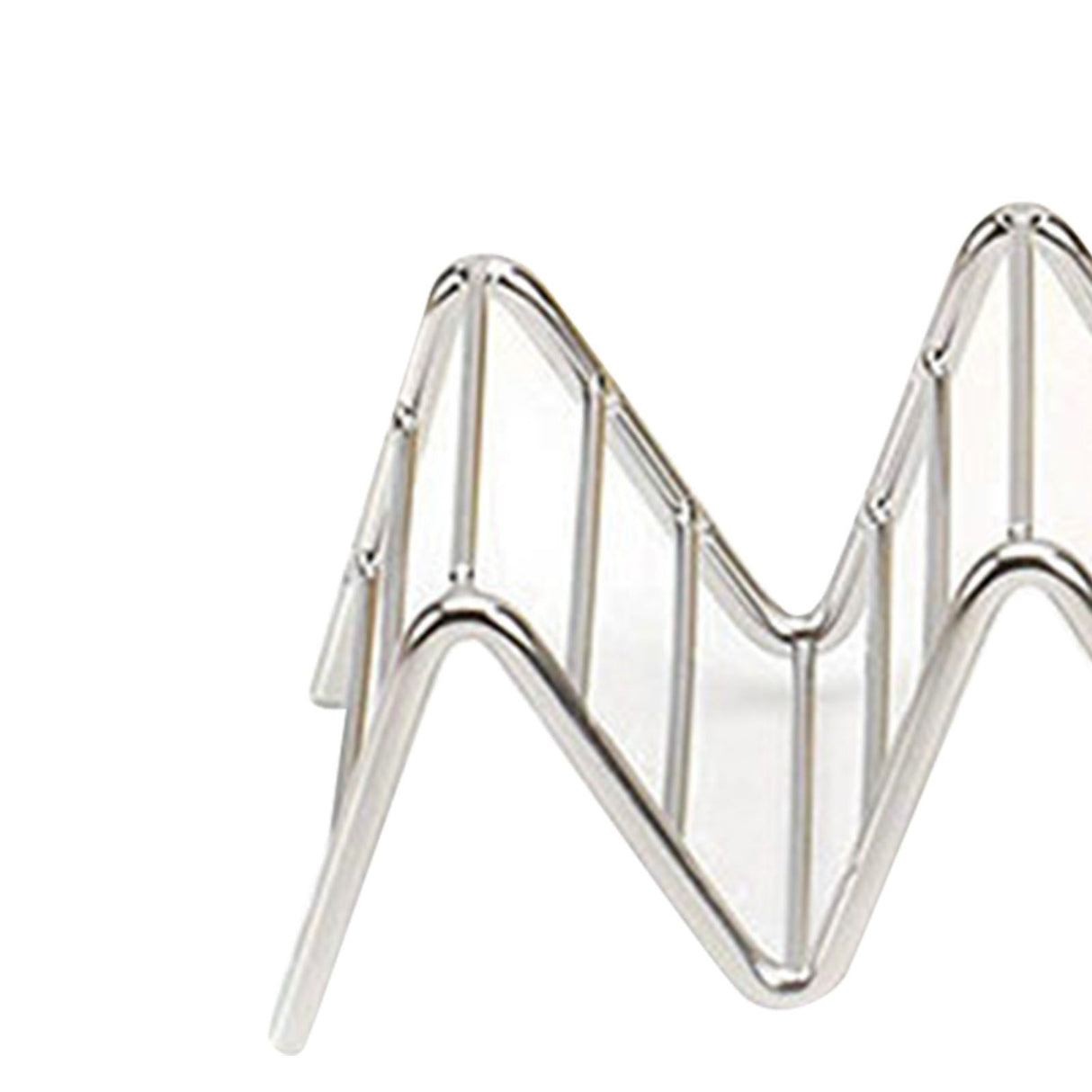 Stainless Steel V Shaped Taco Holder Corn Roll Spring Roll Taco Stand Home Pancake Food Rack 4‑5 Grids 6.3x22.5x4.5cm/2.5x8.9x1.8in