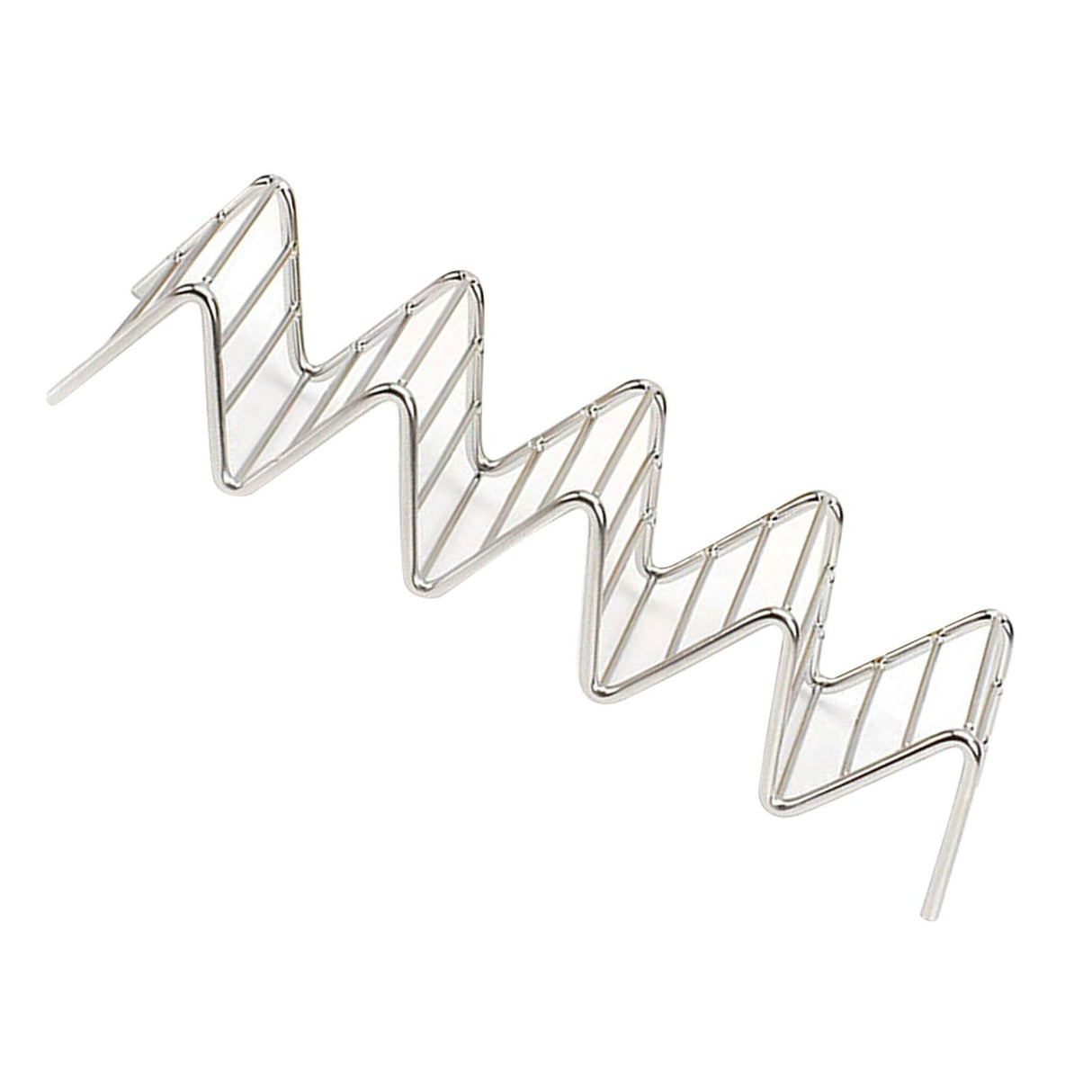 Stainless Steel V Shaped Taco Holder Corn Roll Spring Roll Taco Stand Home Pancake Food Rack 4‑5 Grids 6.3x22.5x4.5cm/2.5x8.9x1.8in