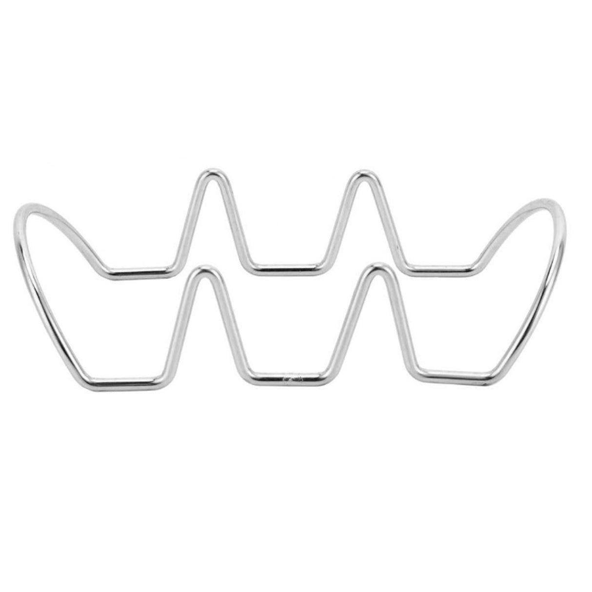 Taco Holder U Shaped Taco Rack Stainless Steel Taco Shell Stand Up Holder for Baking Party Gathering 3 Grid
