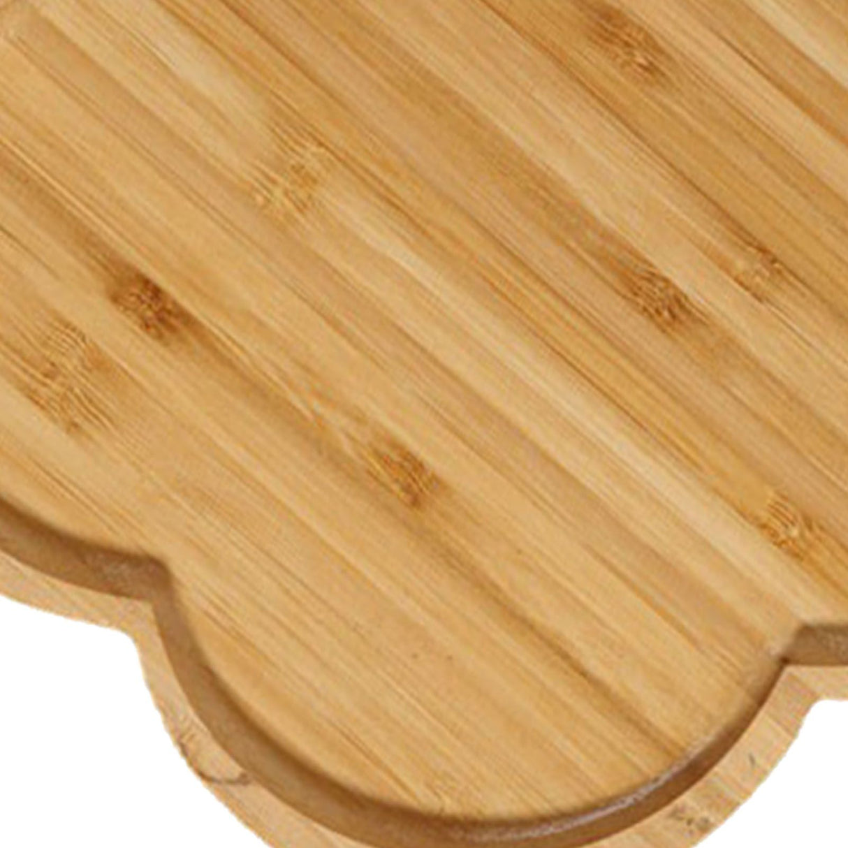 Bamboo Serving Tray Multipurpose Hand Crafted Decorative Wooden Tray for Ottoman Coffee Table Breakfast Drinks Flower Shape Size: Approx. 20x20x1.4cm / 7.9x7.9x0.6in