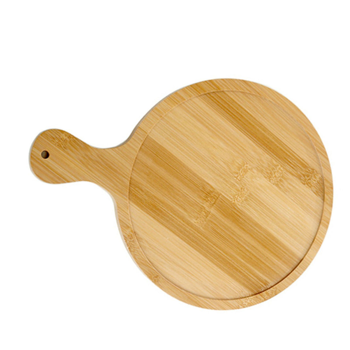Bamboo Wood Pizza Tray Clear Texture Comfortable Hand Feeling Round Wooden Pizza Serving Plate 6in for 5in Pizzas
