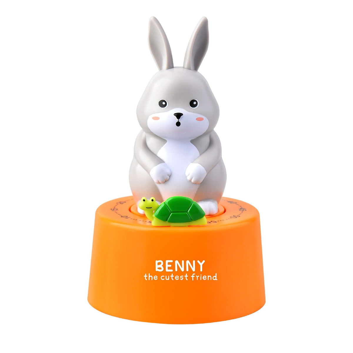 Cute Cartoon Animal Kitchen Mechanical Timer 60 Minute Visual Countdown Timer for Holiday Gifts Cooking Baking Study Sport Home Decoration RB713 Orange