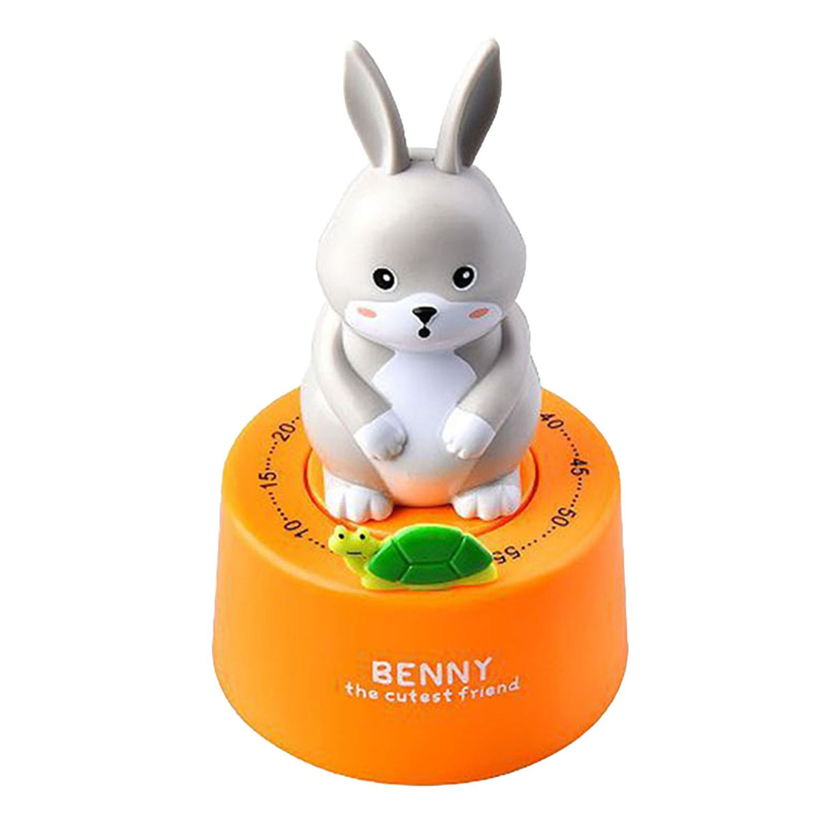 Cute Cartoon Animal Kitchen Mechanical Timer 60 Minute Visual Countdown Timer for Holiday Gifts Cooking Baking Study Sport Home Decoration RB713 Orange