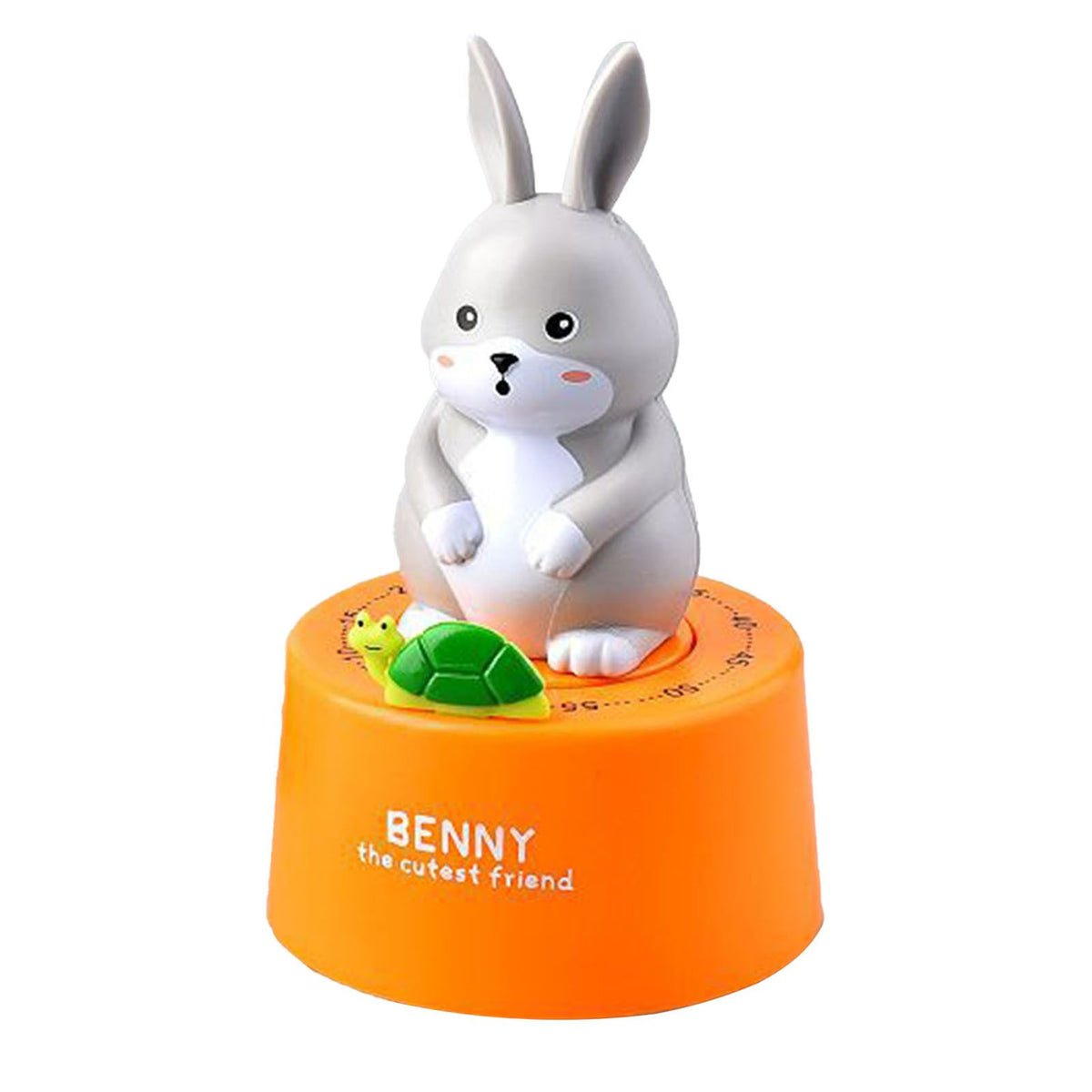 Cute Cartoon Animal Kitchen Mechanical Timer 60 Minute Visual Countdown Timer for Holiday Gifts Cooking Baking Study Sport Home Decoration RB713 Orange