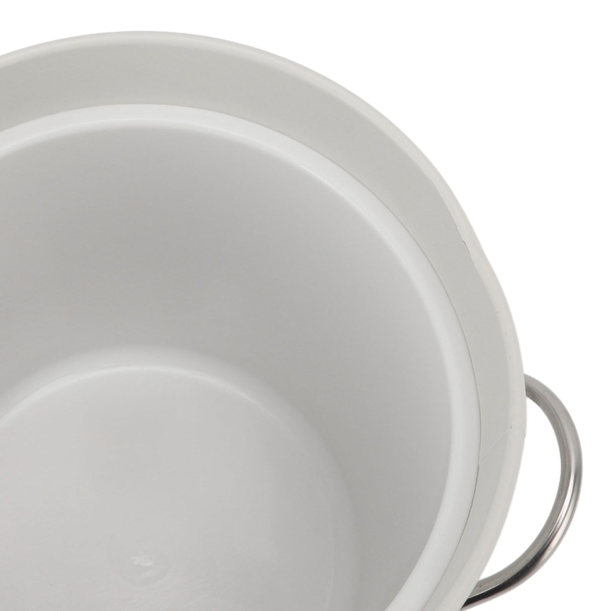 Ice Bucket Round with Ice Shovel Galvanized Sheet Plastic Beer Chiller Bin for Bar Home White