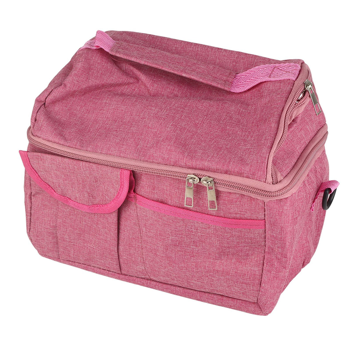 Rose Red Breastmilk Cooler Transport Bag Waterproof Large Double Layer Insulation Lunchbox Shoulder Bag