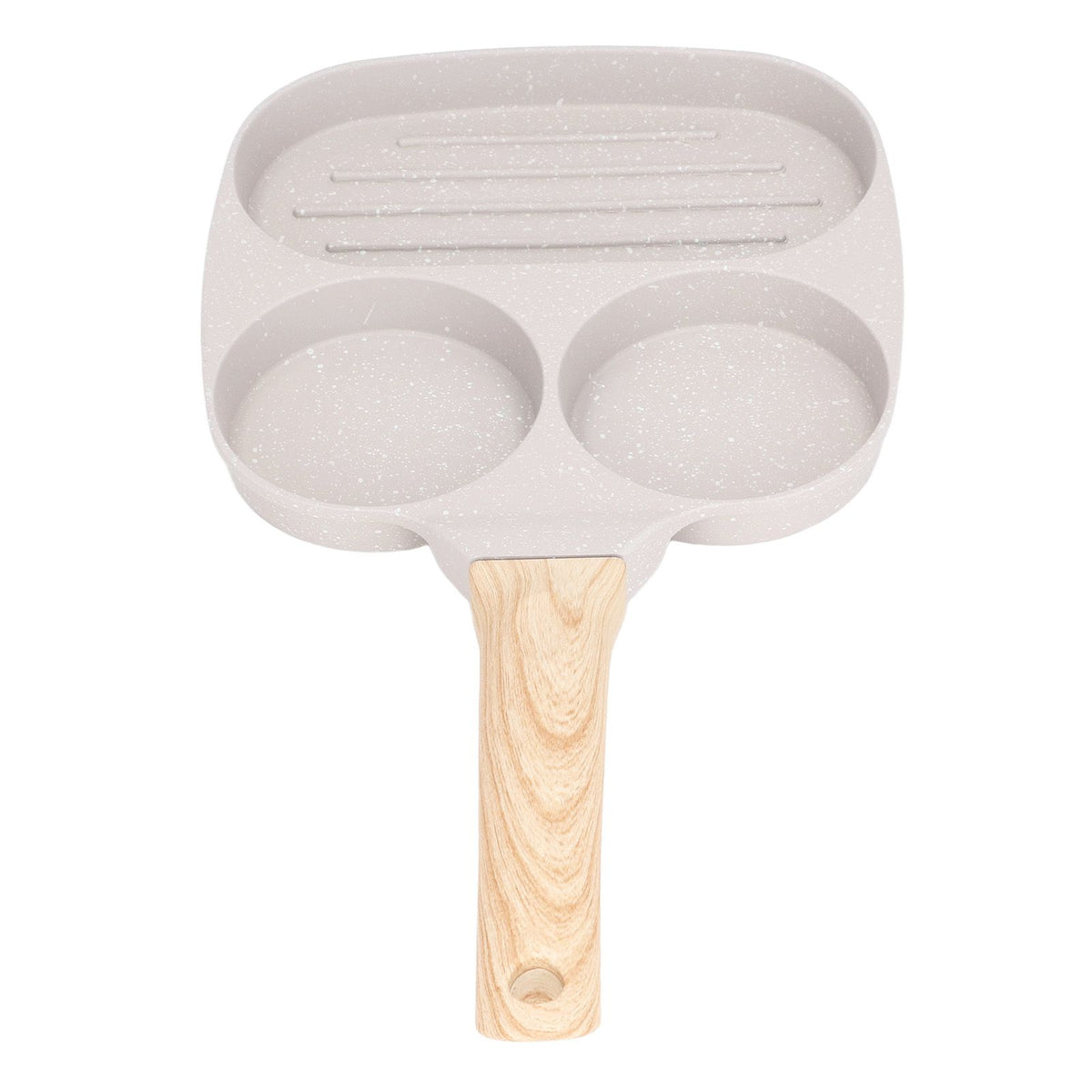 Egg Frying Pan Stick Proof Even Heating Flat Base Aluminum Alloy Pancake Pan for Induction Cooker Gas Stove 3 Cups
