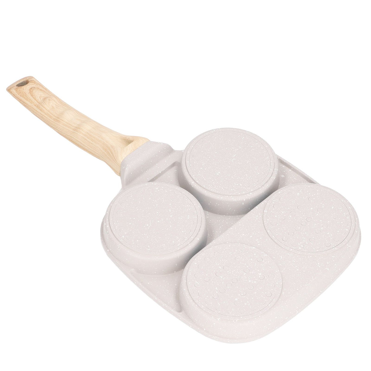 Egg Frying Pan Stick Proof Even Heating Flat Base Aluminum Alloy Pancake Pan for Induction Cooker Gas Stove 3 Cups