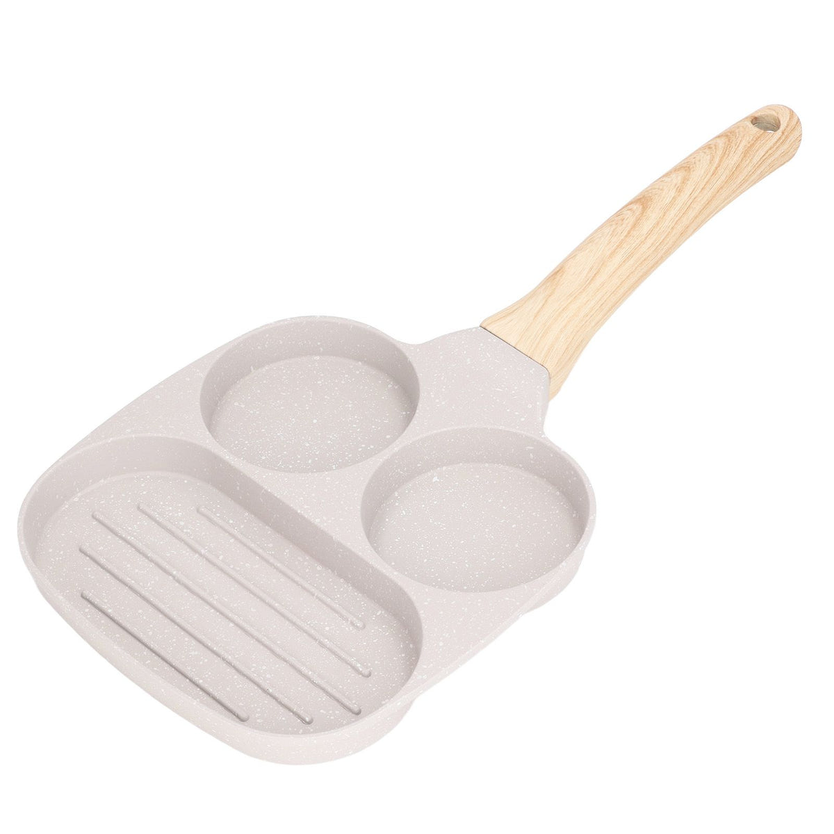 Egg Frying Pan Stick Proof Even Heating Flat Base Aluminum Alloy Pancake Pan for Induction Cooker Gas Stove 3 Cups