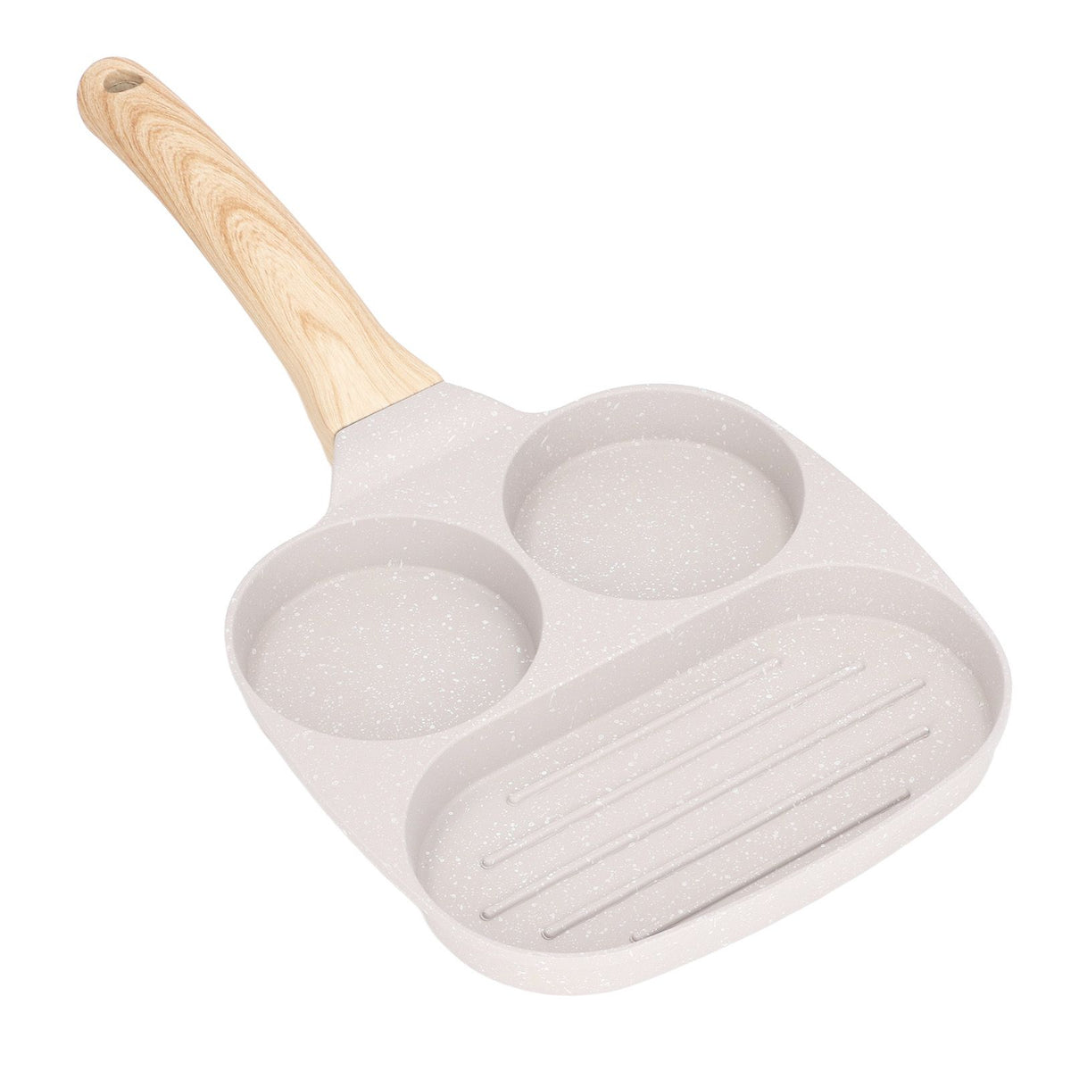 Egg Frying Pan Stick Proof Even Heating Flat Base Aluminum Alloy Pancake Pan for Induction Cooker Gas Stove 3 Cups