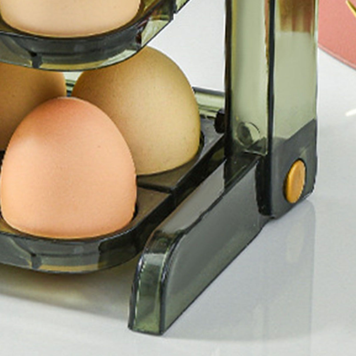 Foldable Egg Storage Container Simple 3 Layers Egg Protection Plastic Egg Tray Container Organizer for Home Kitchen Transparent Green