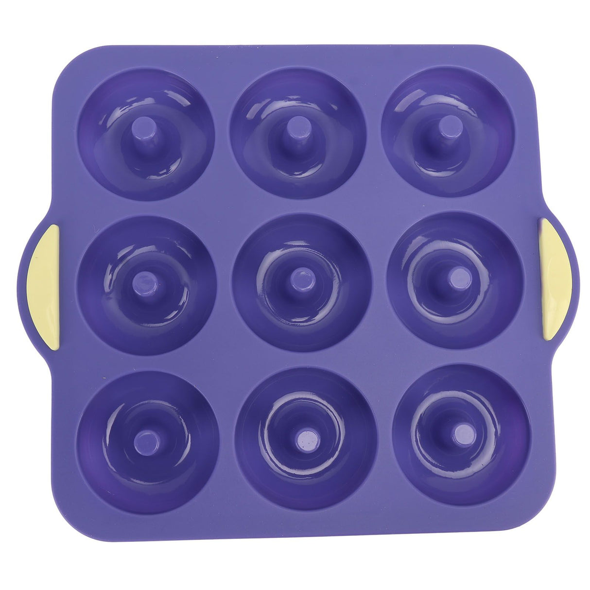 Silicone Donut Mold 9 Cavity Prevents Stick Safe Heat Resistance Doughnut Pan Set for Cake Biscuit Bagels Muffins Royalblue