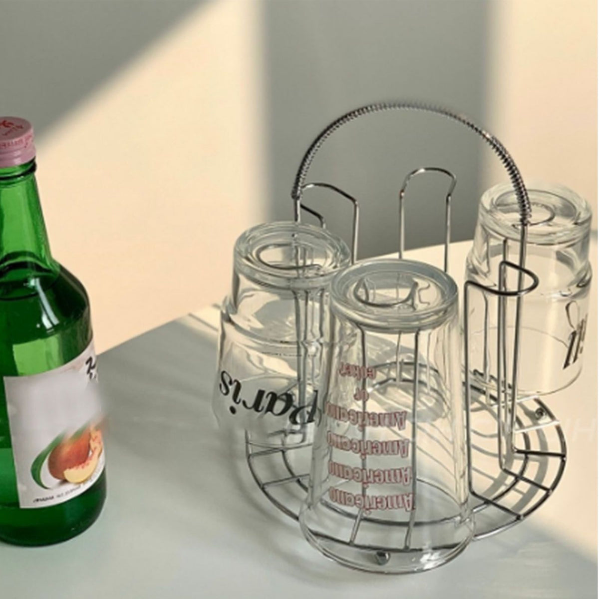 Glass Water Cup Rack Bracket Stainless Steel Household Draining Cup Storage Rack Holder for Party