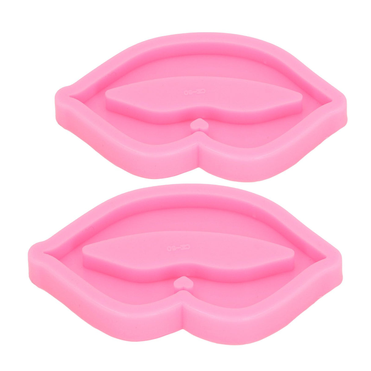 2pcs Lip Shape Silicone Molds Flexible DIY Fondant Molds Cake Decorating Molds for Cake Shop
