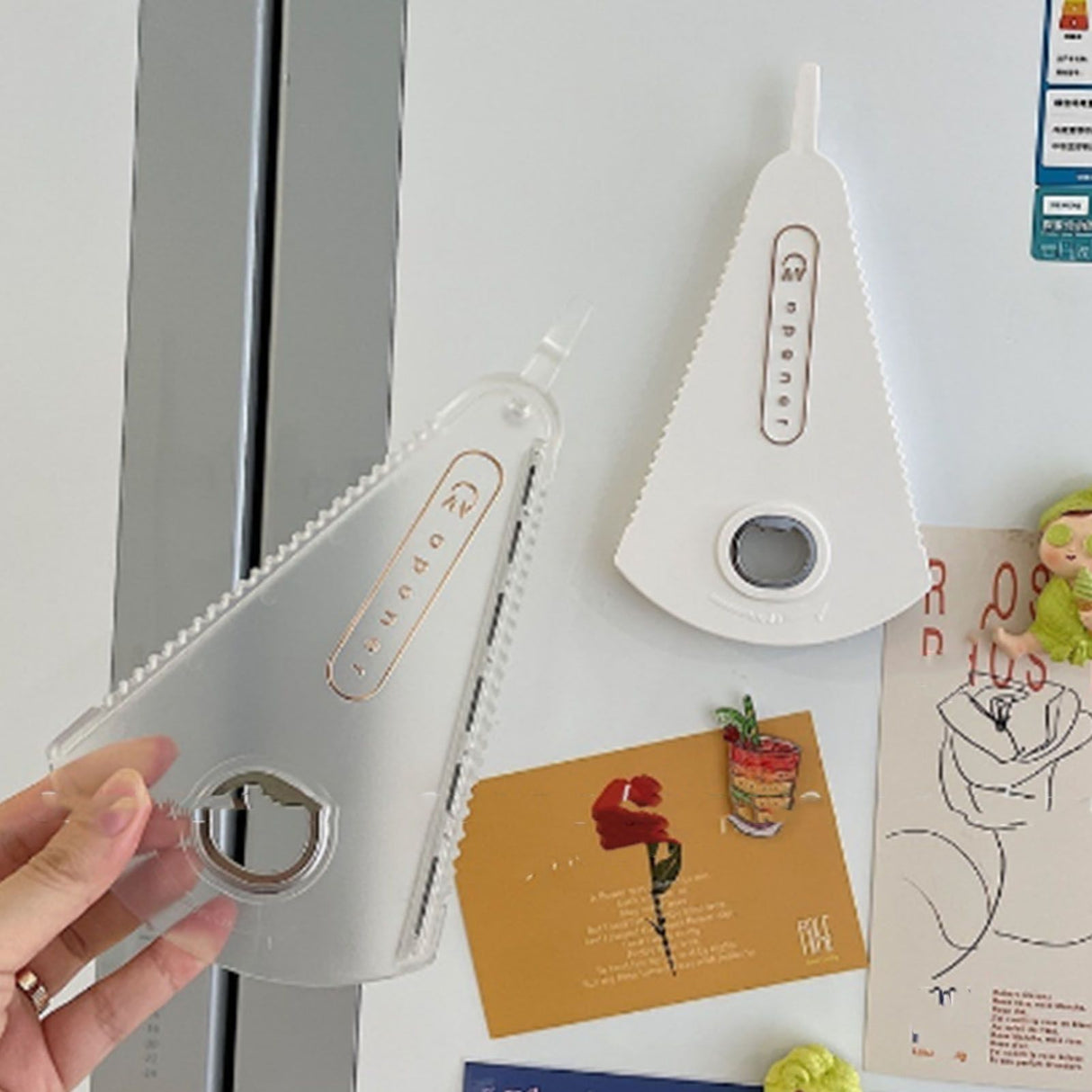 Multifunction Jar Opener Effortless Manual Can and Bottle Opener V Shaped Opening Jar Lid Opener for Home Kitchen Transparent
