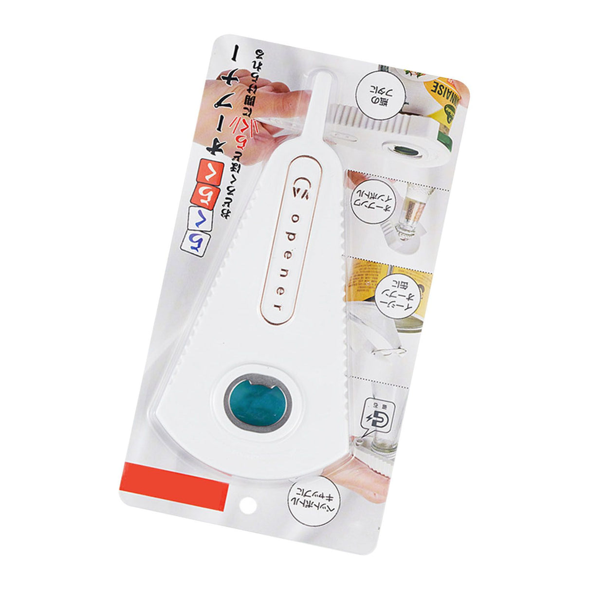 Multifunction Jar Opener Effortless Manual Can and Bottle Opener V Shaped Opening Jar Lid Opener for Home Kitchen White