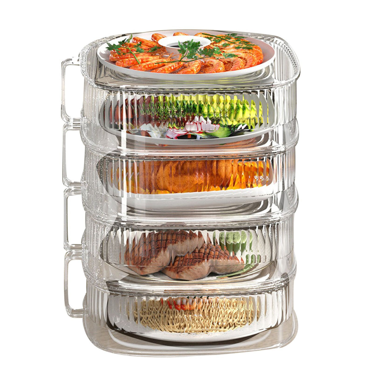 Insulation Vegetable Dish Cover Multifunctional Leftovers Cover Kitchen Table Dustproof Food Covers 4 Layers