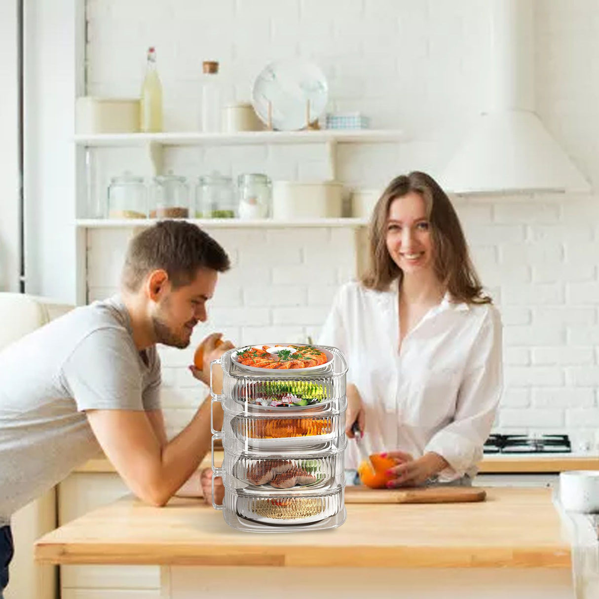 Insulation Vegetable Dish Cover Multifunctional Leftovers Cover Kitchen Table Dustproof Food Covers 4 Layers