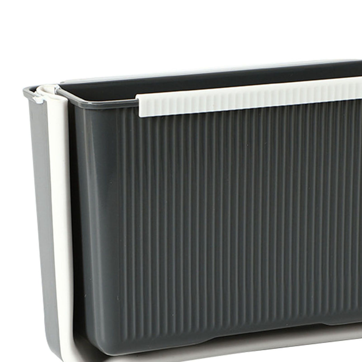 Wall Mounted Folding Trash Bin Strong Load Bearing Large Capacity Kitchen Hanging Trash Can for Home Grey