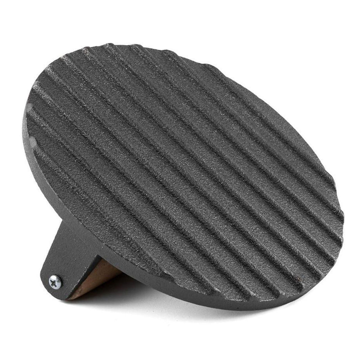 Squid Press Metal Round Patty Maker Meat Press Flattener Plate Barbecue Tool with Wood Handle for Outdoor Picnic