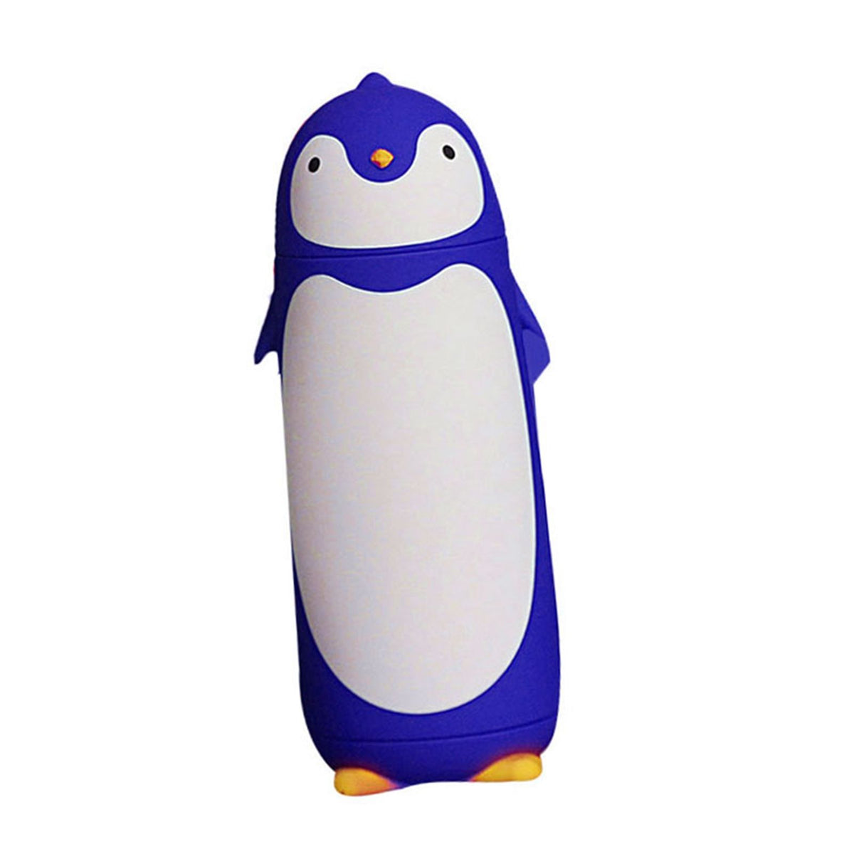 Water Bottle Penguin Design Heat Insulation 300ml Portable Water Cup for Outdoor Blue
