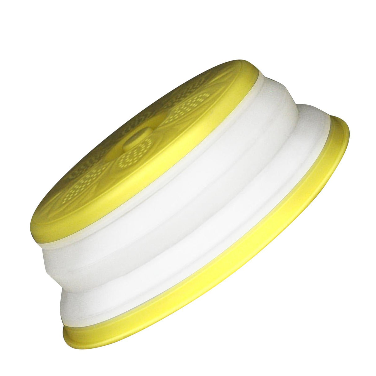 Dish Cover Foldable Drain Basket Dustproof Microwave Cover Splatter Guard for Home Cooking Yellow