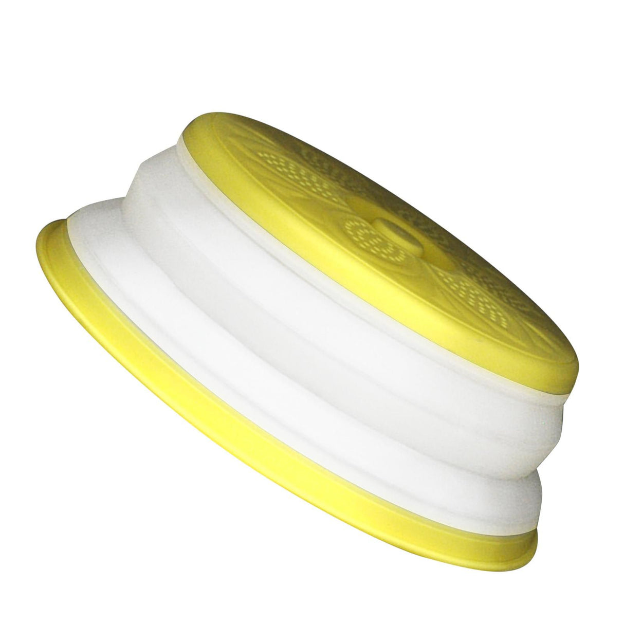 Dish Cover Foldable Drain Basket Dustproof Microwave Cover Splatter Guard for Home Cooking Yellow