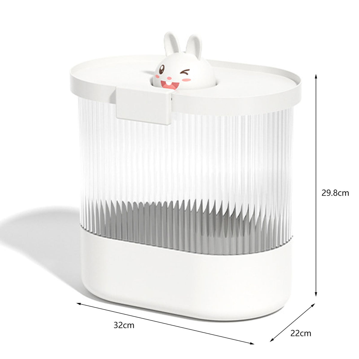Rice Bucket Damp Proof Sealing Thickened PP PET Grain Storage Tank for Home Flour Dog Food L White Rabbit