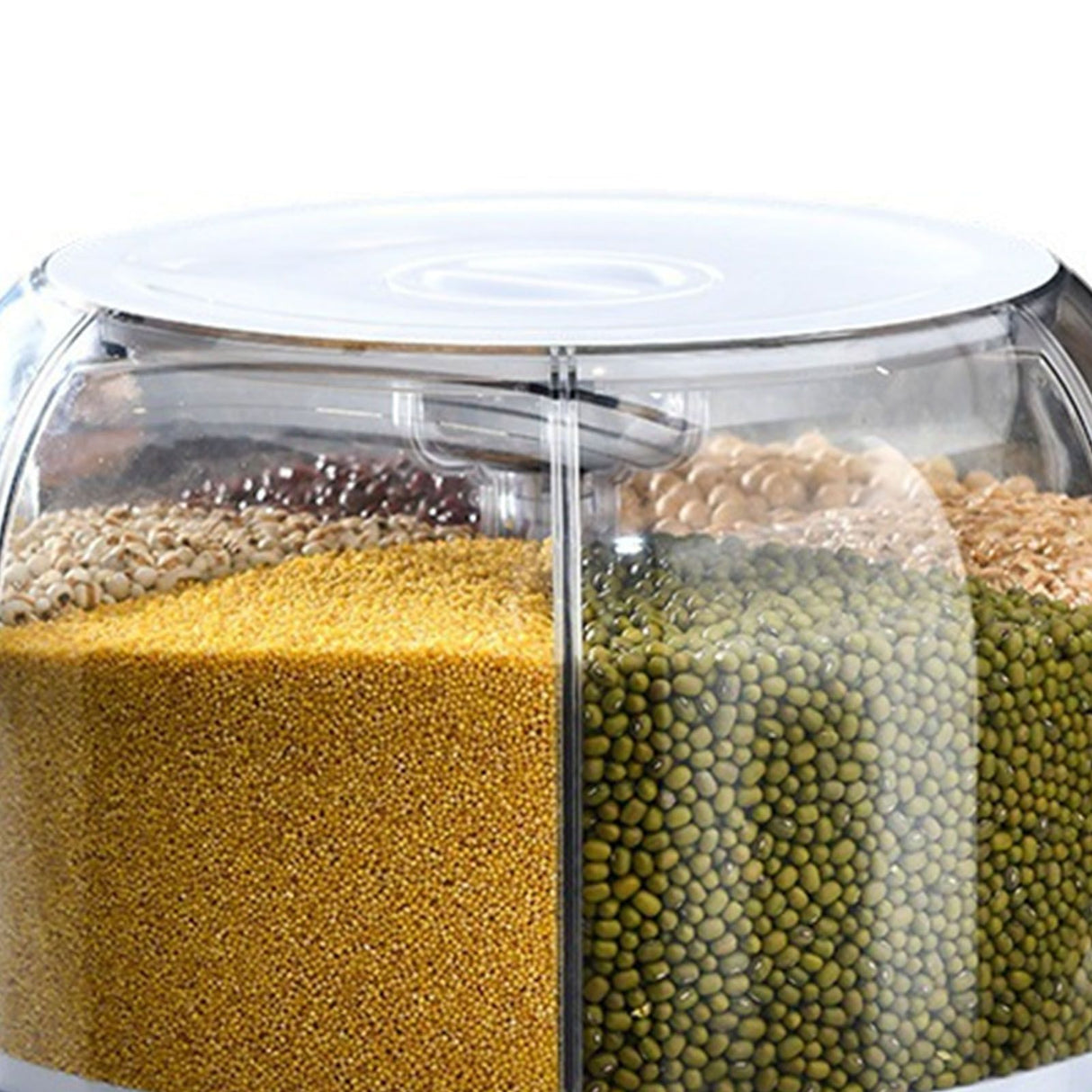 Grains Separate Storage Box Sealed Rotating Rice Bucket Home Insect Damp Proof Rice Storage Tank L 27x27cm/10.6x10.6in