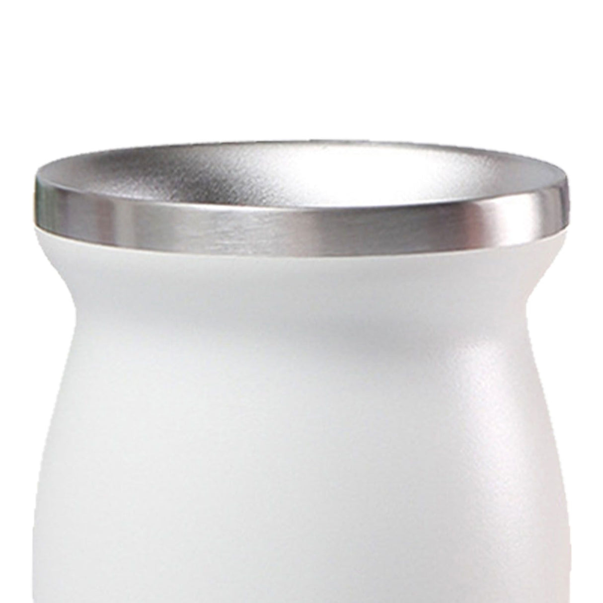 8oz 304 Stainless Steel Gourd Cup Double Layers Vacuum Insulation Cup with Straw Brush White