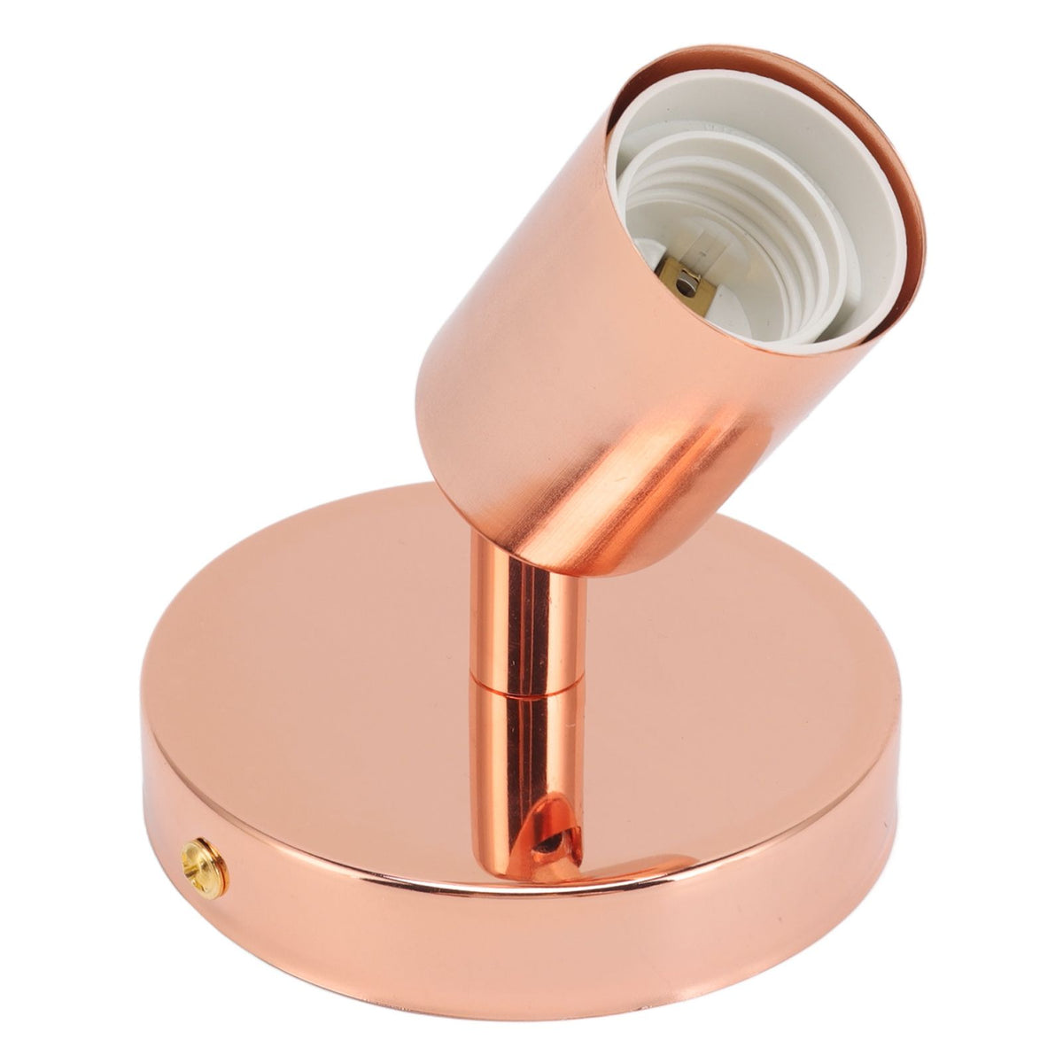 E27 E26 Wall Lamp Base 180 Degrees Up and Down Adjustable Iron Decoration Bulb Socket for Bedroom Living Room Rose Gold