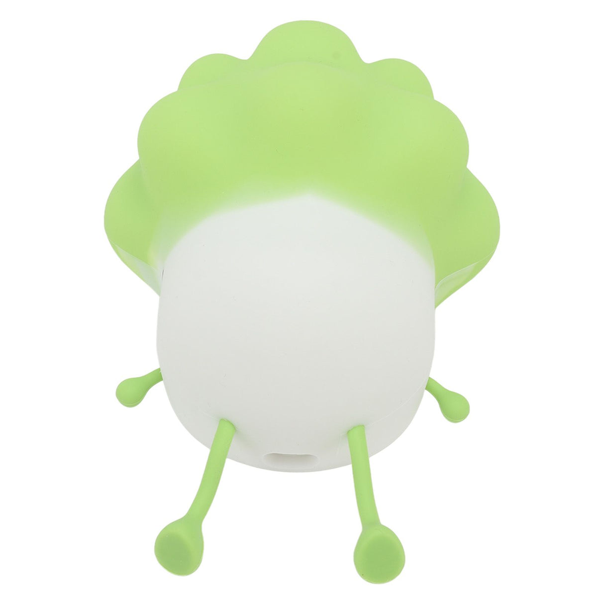 Cabbage Silicone Night Light Cartoon Vegetable Cell Phone Holder Decompression Rechargeable Night Lamp for Bedside Decor Green
